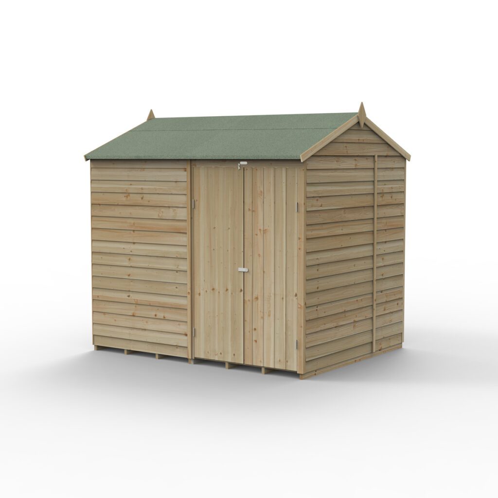 4LIFE Reverse Apex Shed 8×6 – Double Door – No Windows 5013053200964 2